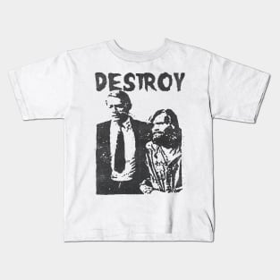 destroy vintage punk art Kids T-Shirt